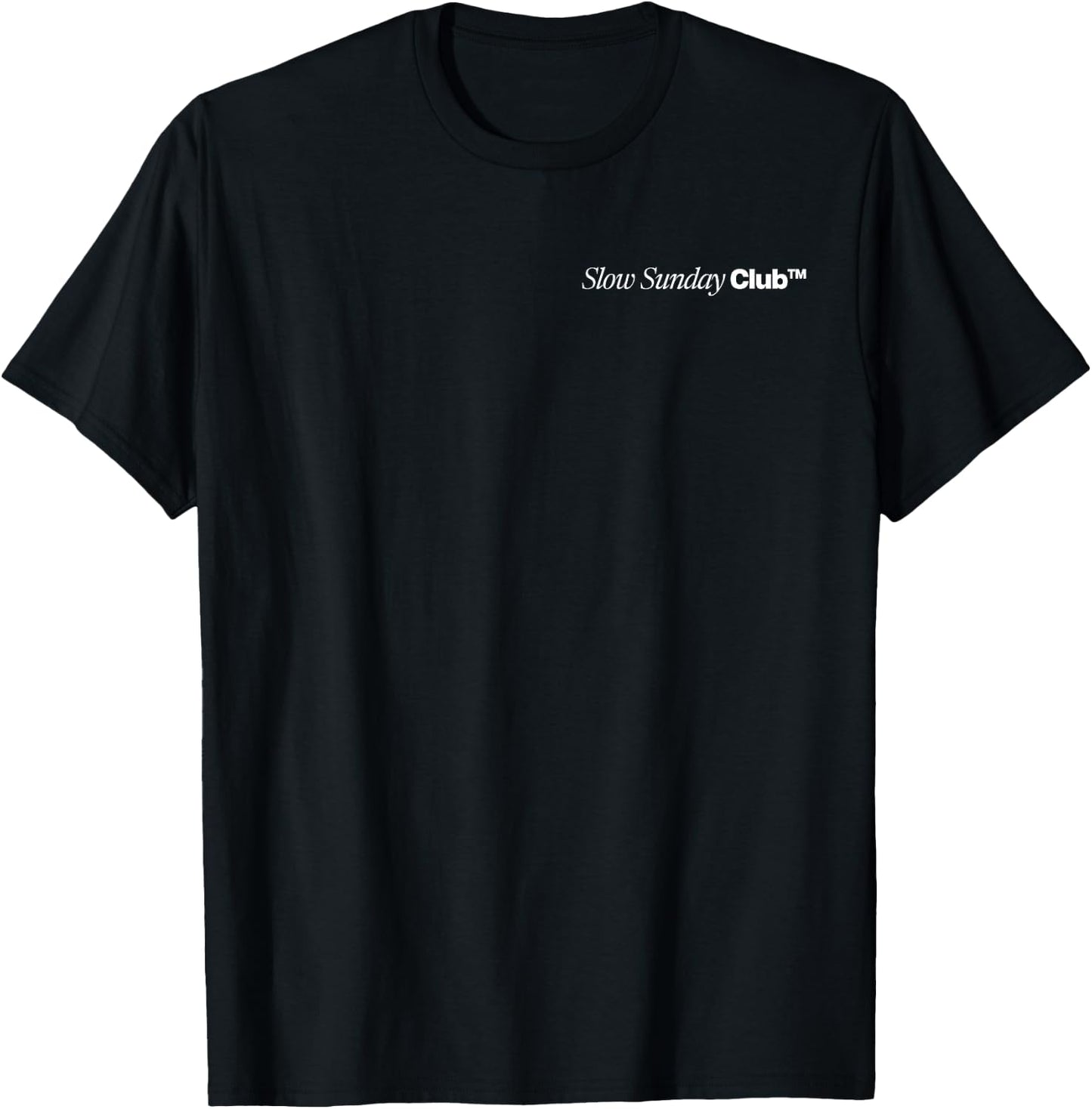 SLOW SUNDAY COFFEE CLUB - SLOTH X LIVELIFE. Coffee 2-Sided , black T-Shirt - T-Shirt | Black