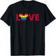 Disney Mickey and Friends Love Rainbow Fill T-Shirt - T-Shirt | Black