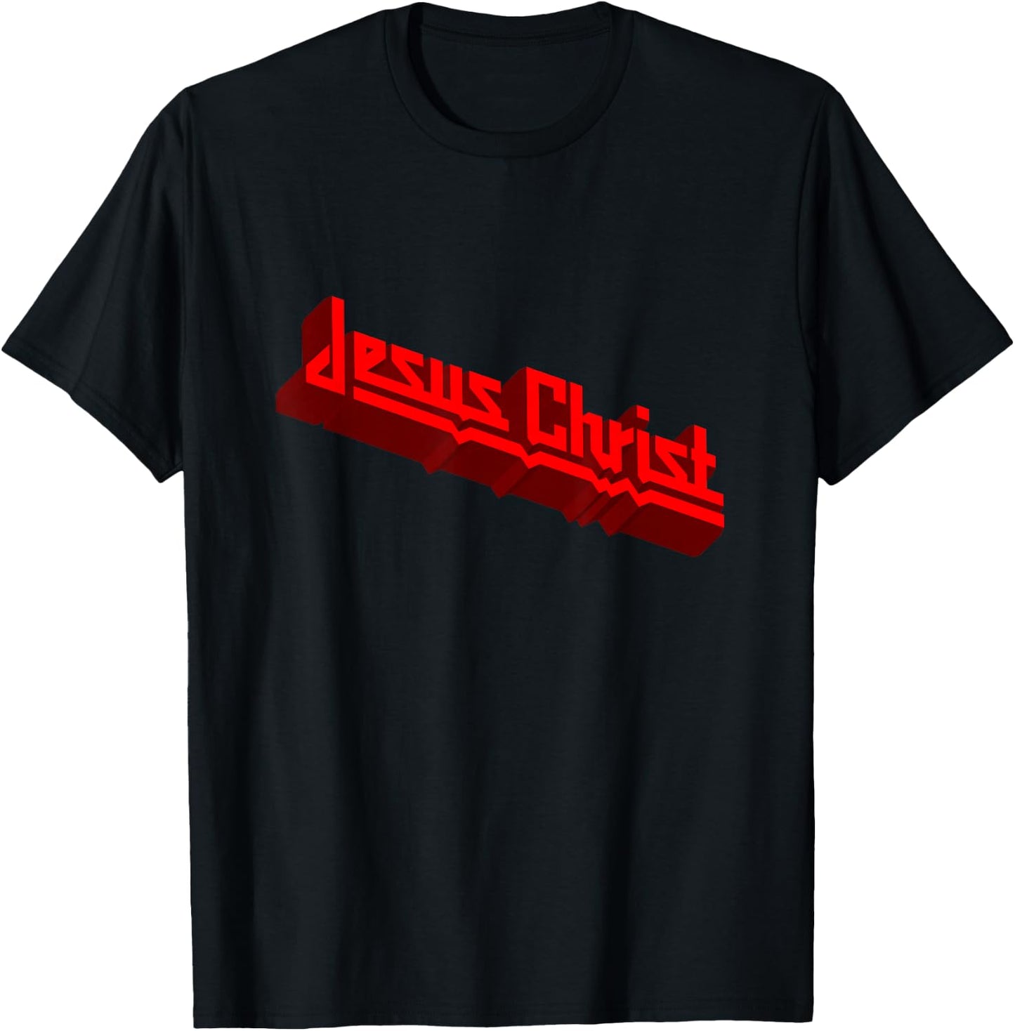Heavy Metal Jesus Christ in the Judas Priest Style T-Shirt - T-Shirt | Black
