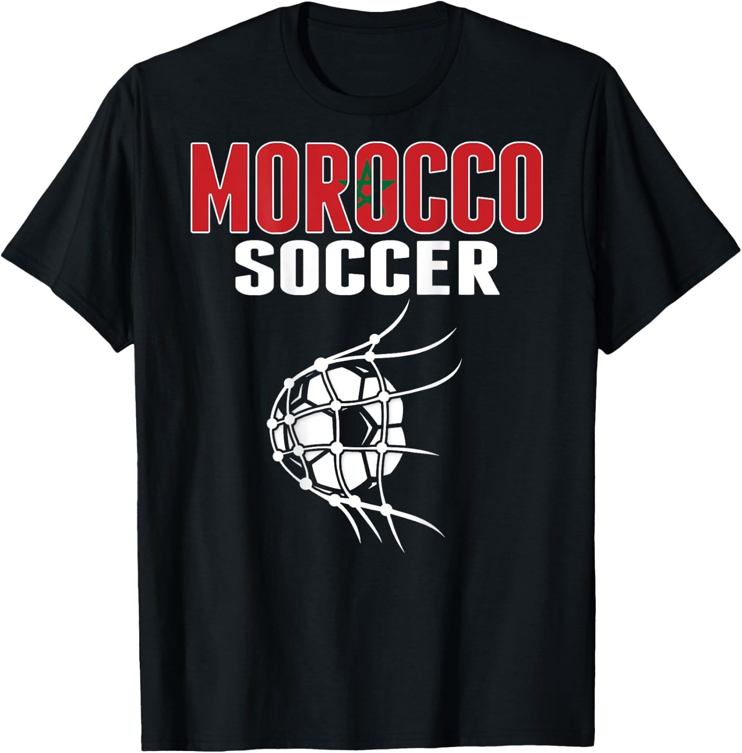 Morocco Soccer Fans Jersey - Support Moroccan Football Team T-Shirt - T-Shirt | Black