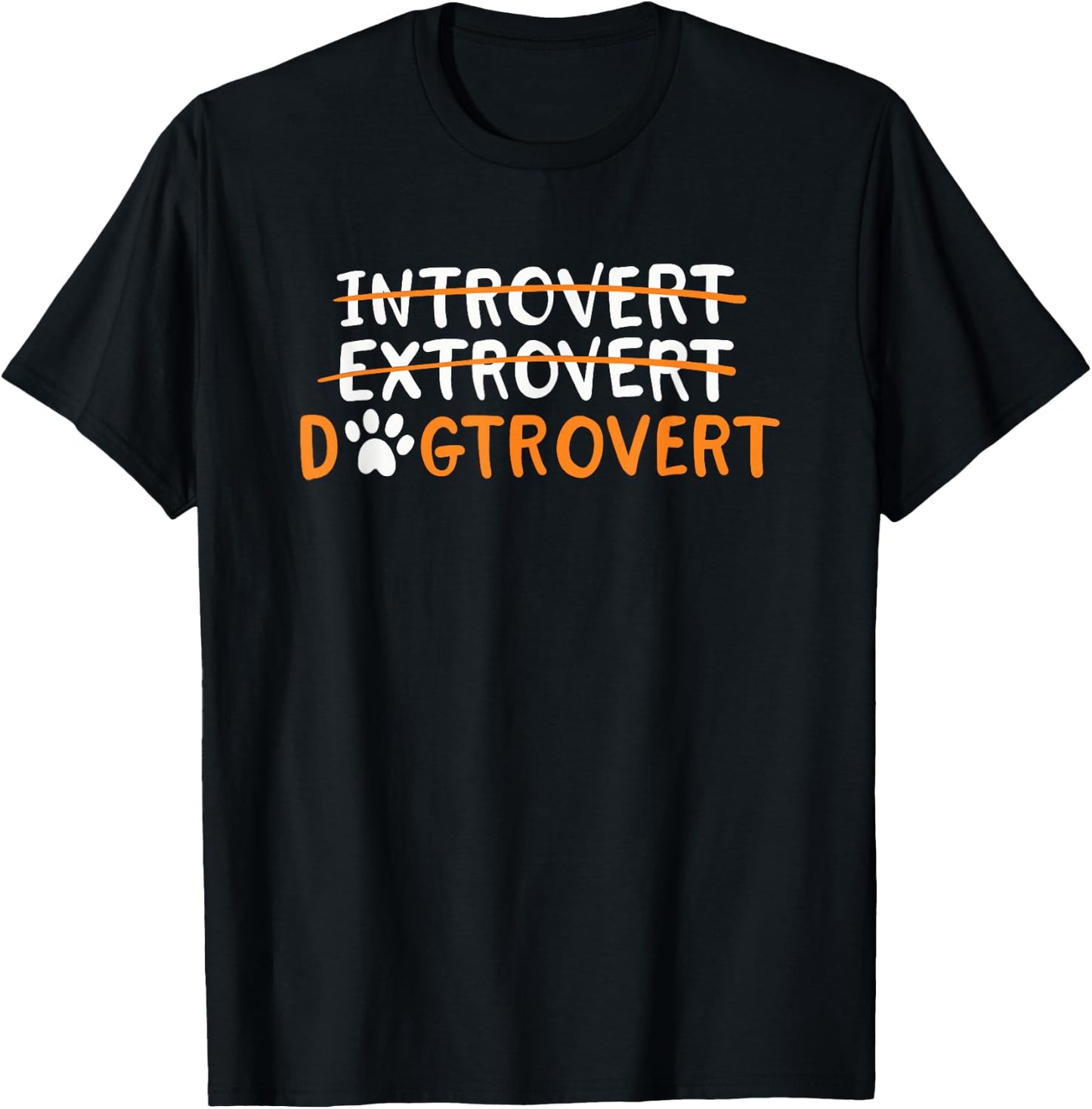 Introvert Extrovert Dogtrovert T-Shirt - T-Shirt | Black