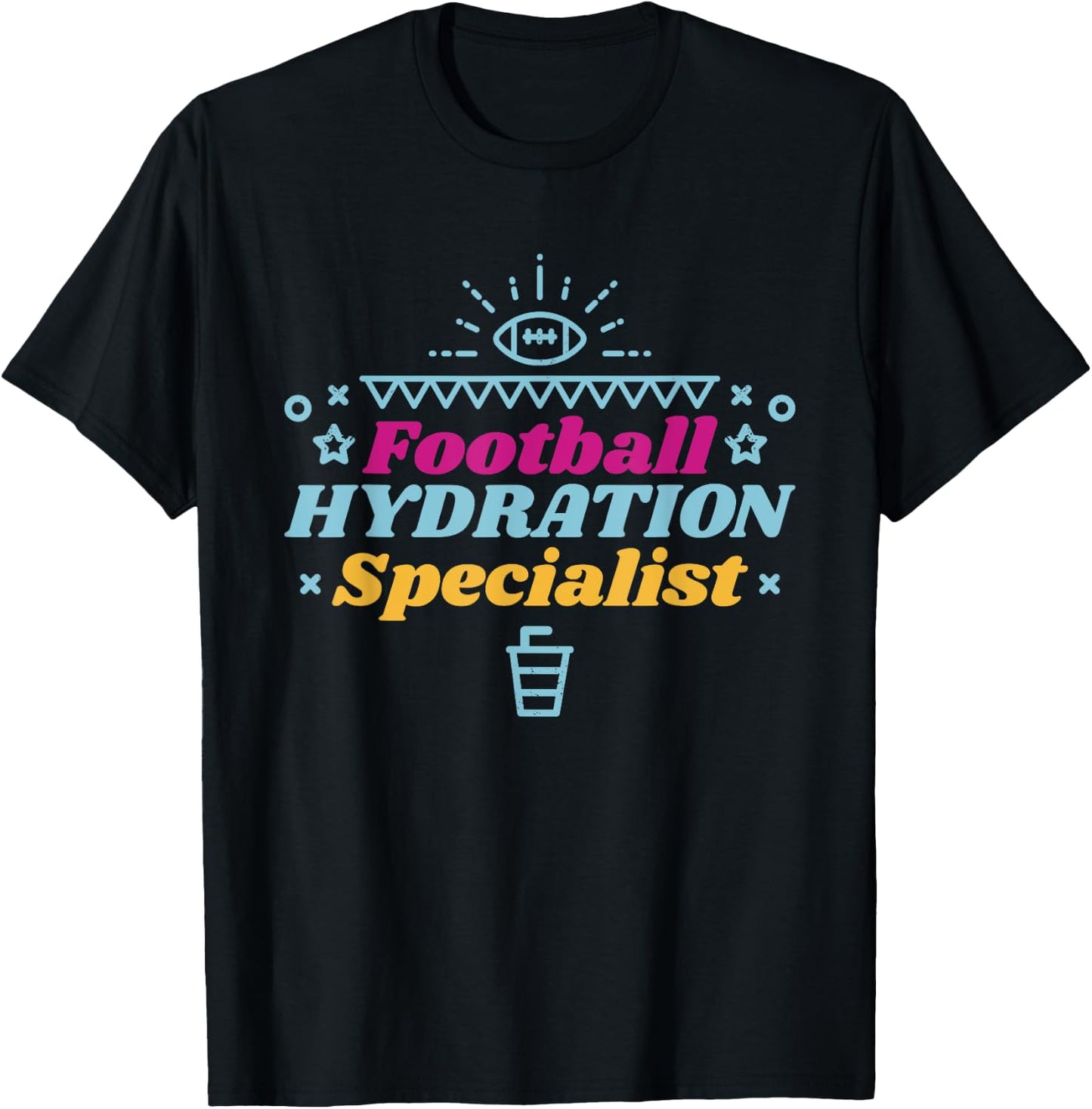 Football Hydration Specialist, Hydration Specialist Waterboy T-Shirt - T-Shirt | Black