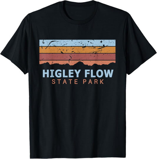 Higley Flow State Park New York Retro Cool T-Shirt - T-Shirt | Black