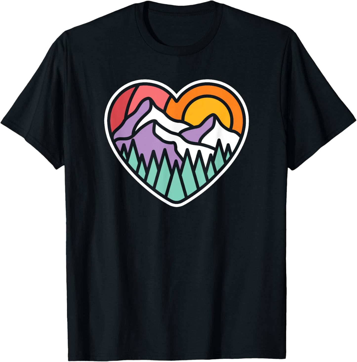 Heart of the Mountain Forest T-Shirt - T-Shirt | Black