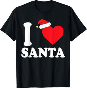 I Love Santa - Loving Christmas Shirt T-Shirt - T-Shirt | Black