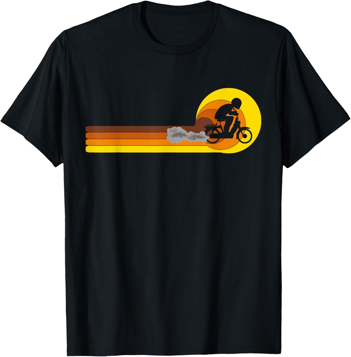 Mofa Mofaroller Moped Mofafahrer Vintage 70er 80er Mofa T-Shirt - T-Shirt | Black