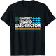 Whidbey Island Washington Retro 70s 80s Minimal Icons T-Shirt - T-Shirt | Black