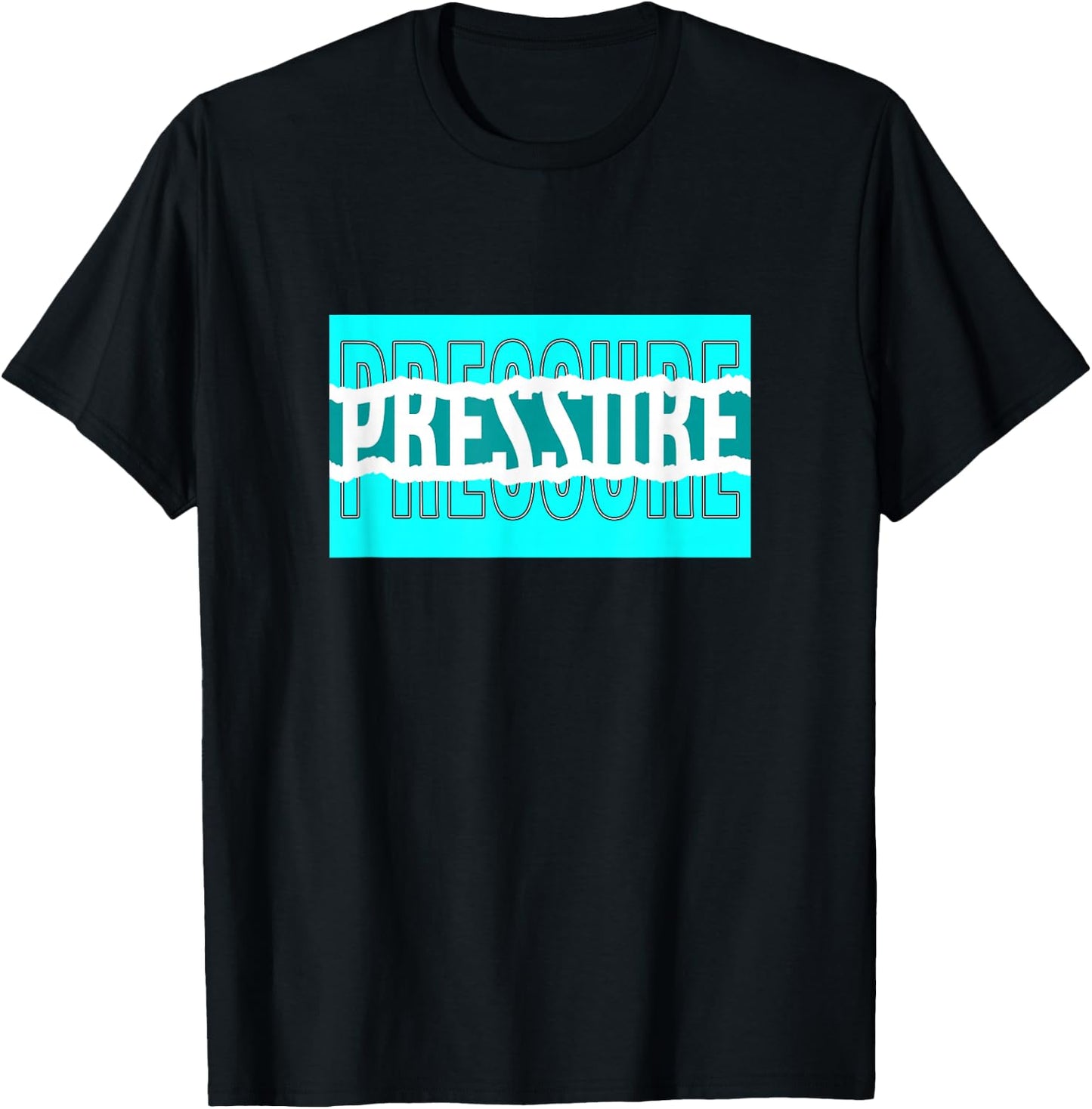 Turquoise Color Pressure v2 Turquoise Graphic T-Shirt - T-Shirt | Black