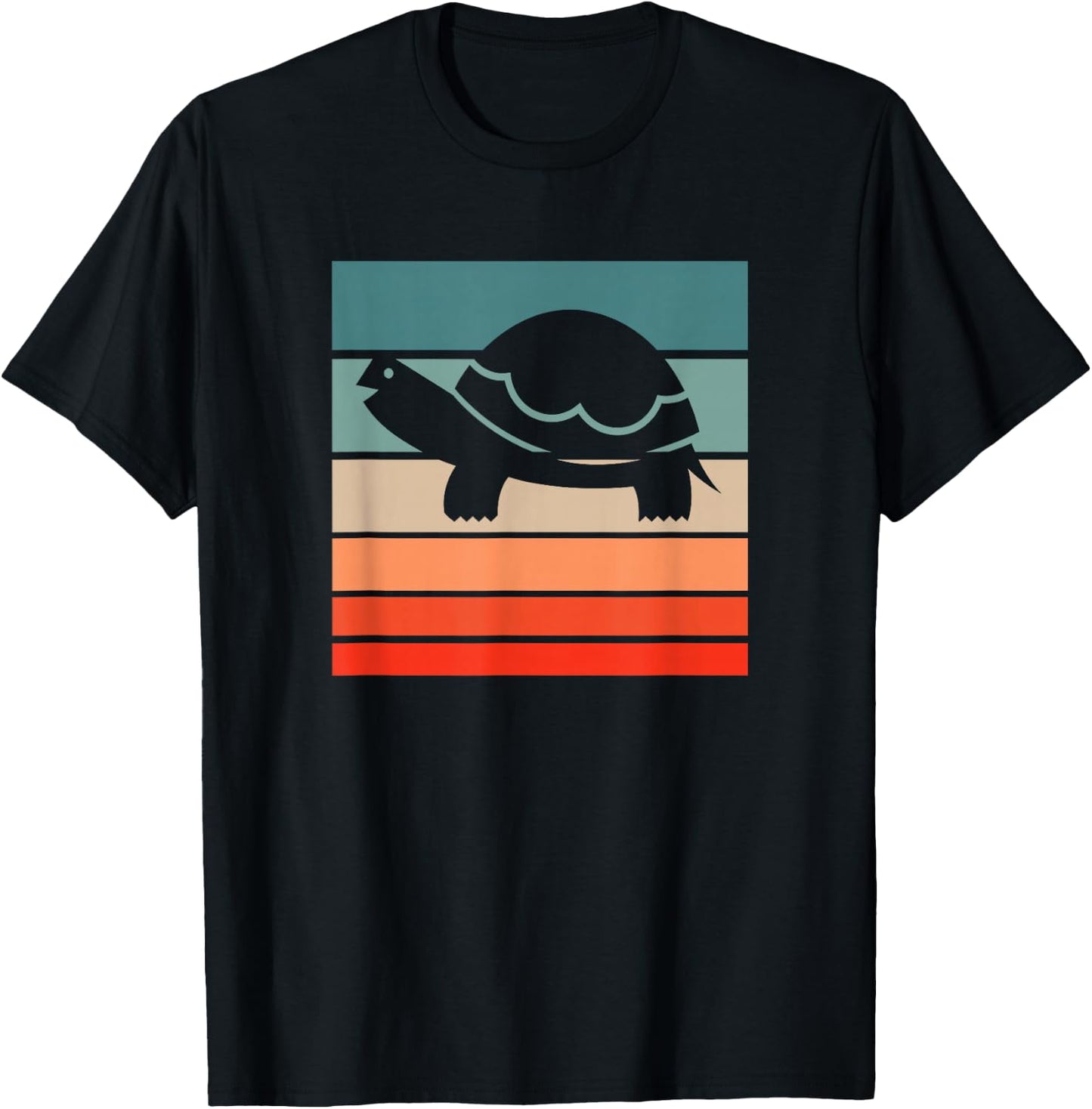 Turtle Retro Style Vintage T-Shirt - T-Shirt | Black