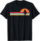 Penguin Silhouette Sunset Chest Vintage Art Men Women Kids T-Shirt - T-Shirt | Black