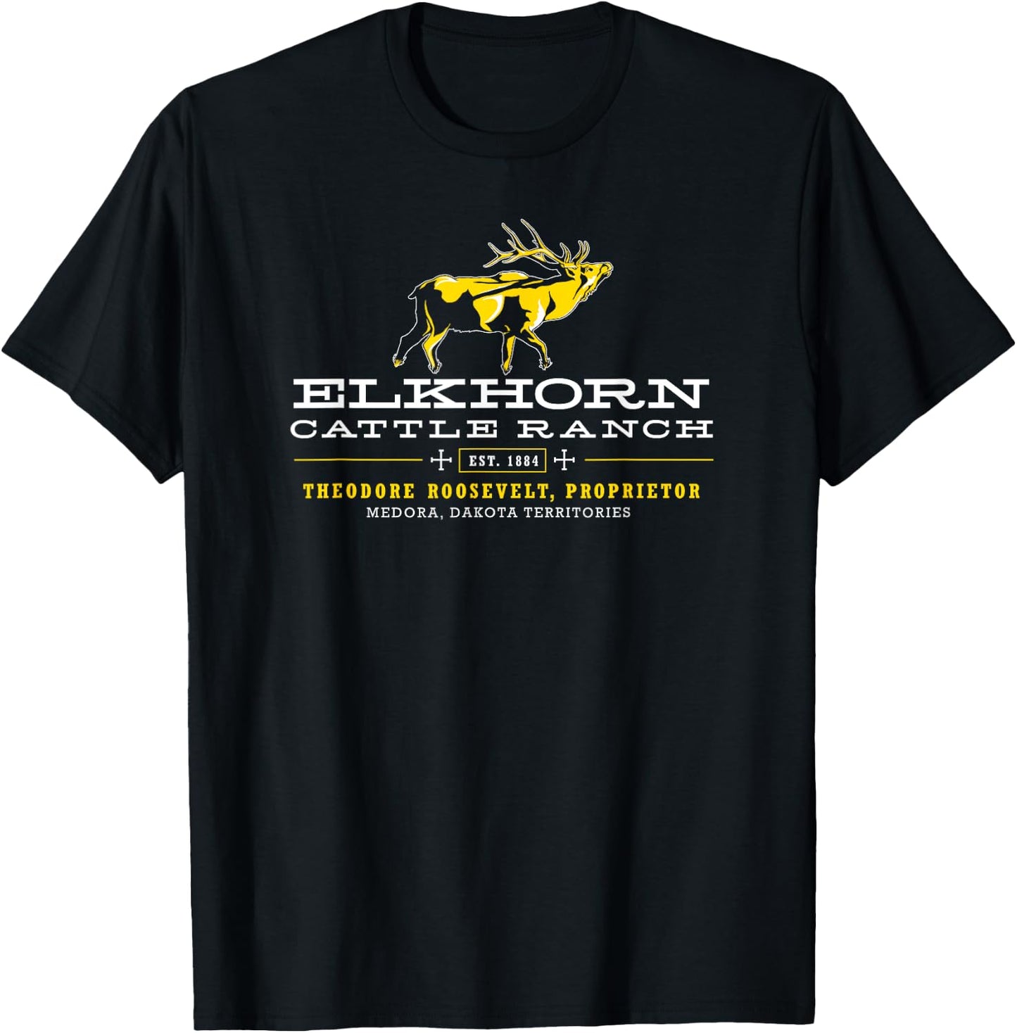 Theodore Roosevelt Elkhorn Ranch History Buff Shirt T-Shirt - T-Shirt | Black