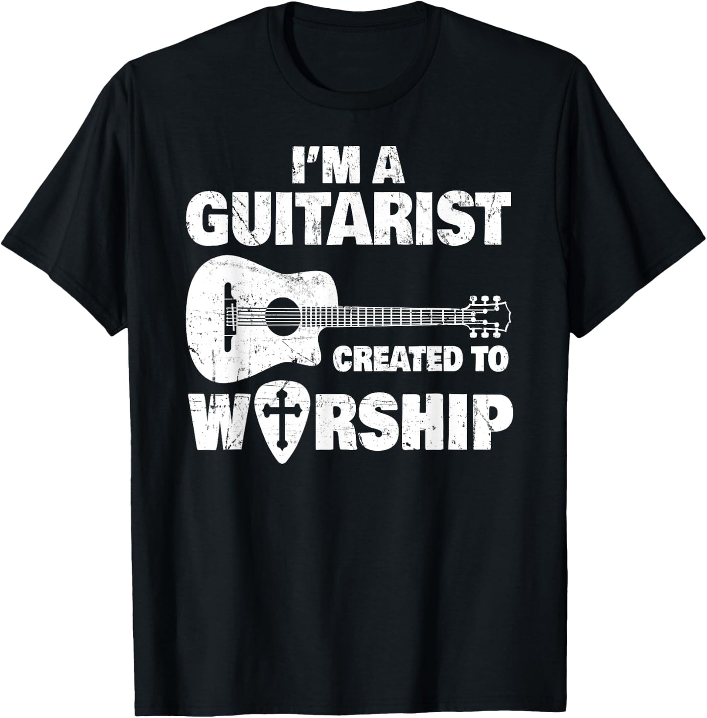 Christian Music Church Guitar Jesus Rock Band Gift T-Shirt - T-Shirt | Black
