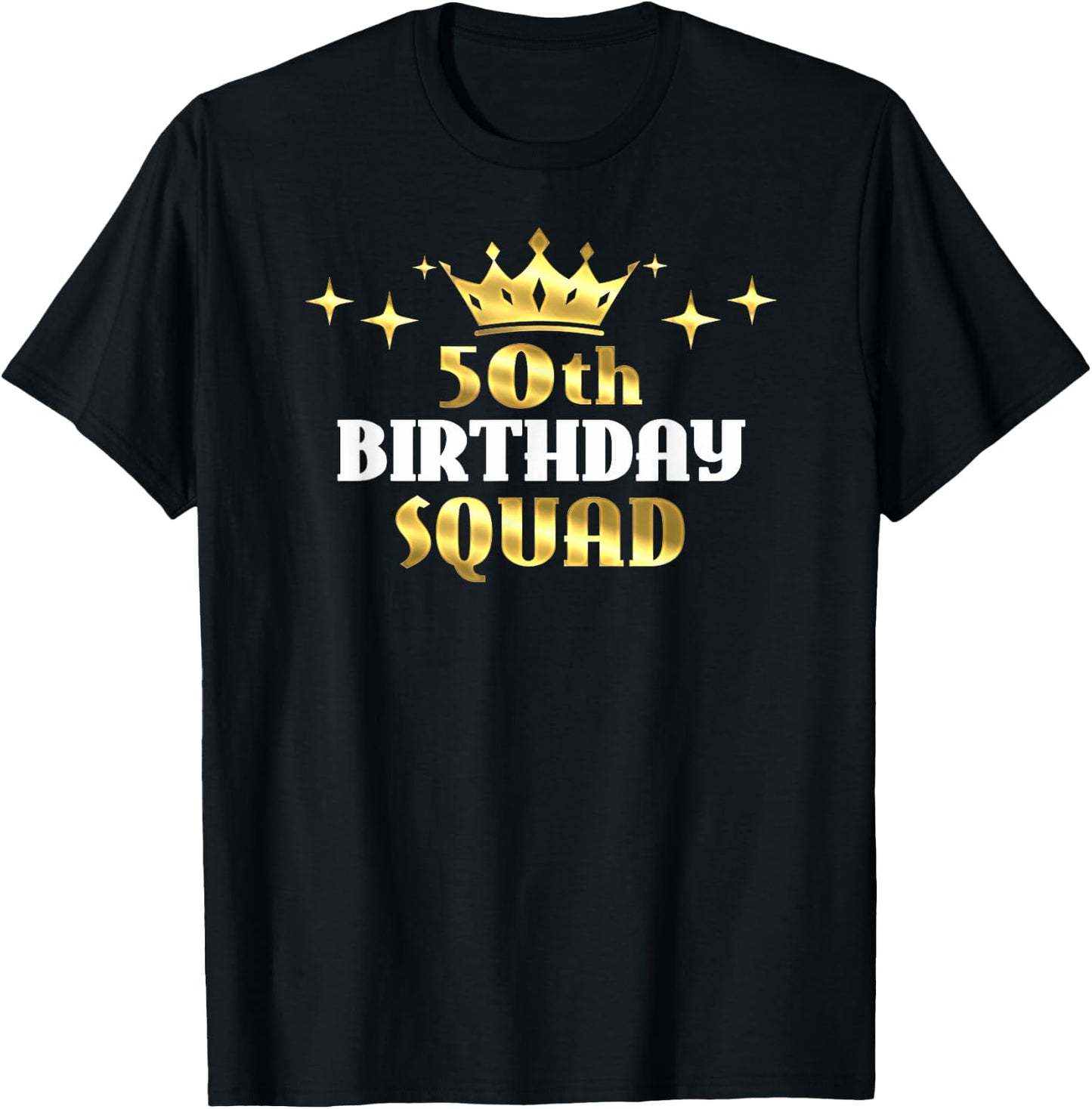 50th Birthday Squad Cool 50 Birthday Gift Men Kids T-Shirt - T-Shirt | Black