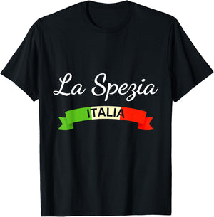 La Spezia Italy Flag Italia Souvenir Matching Italian T-Shirt - T-Shirt | Black