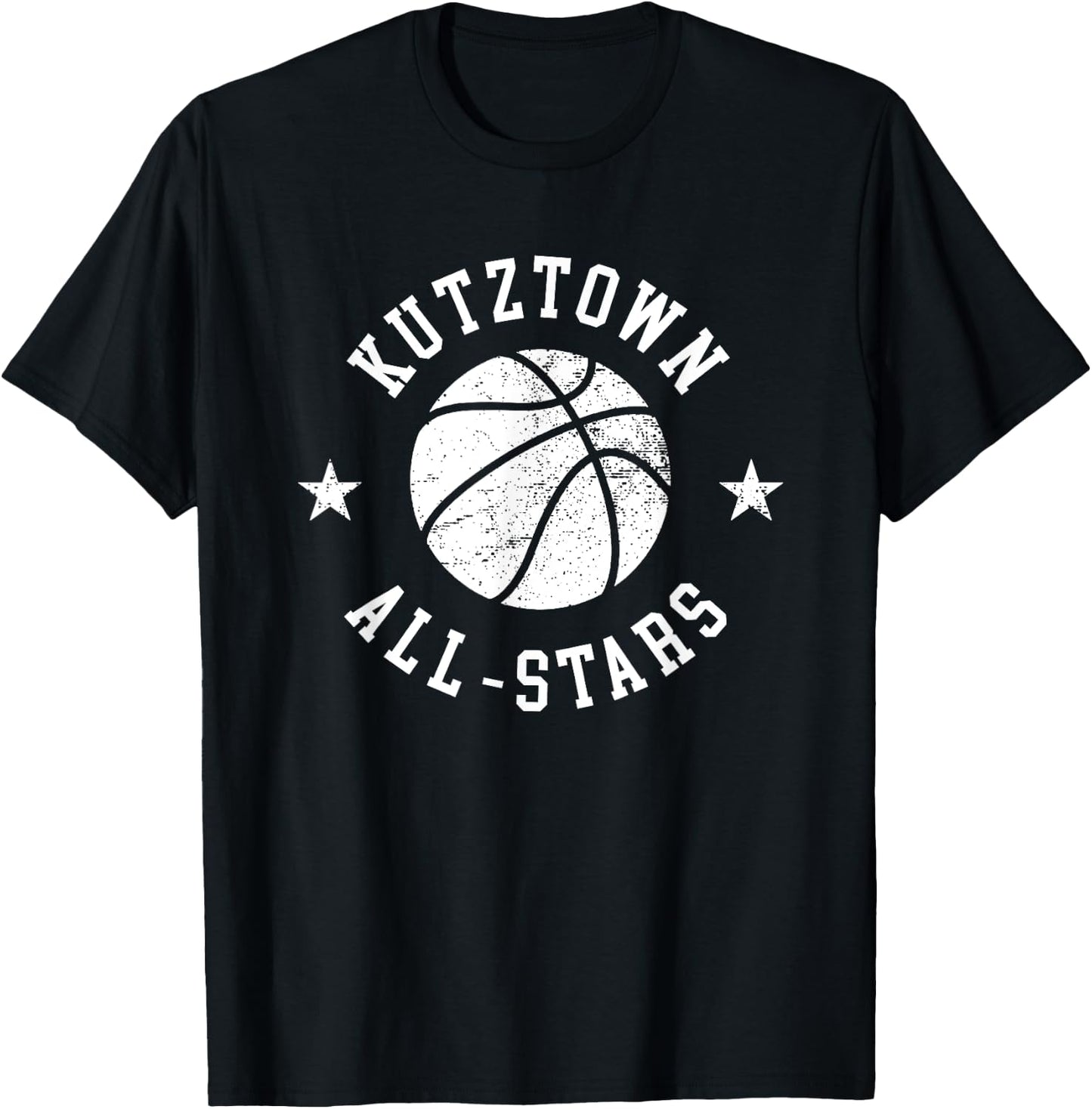 Kutztown Vintage All-Stars Retro 80s Basketball T-Shirt - T-Shirt | Black