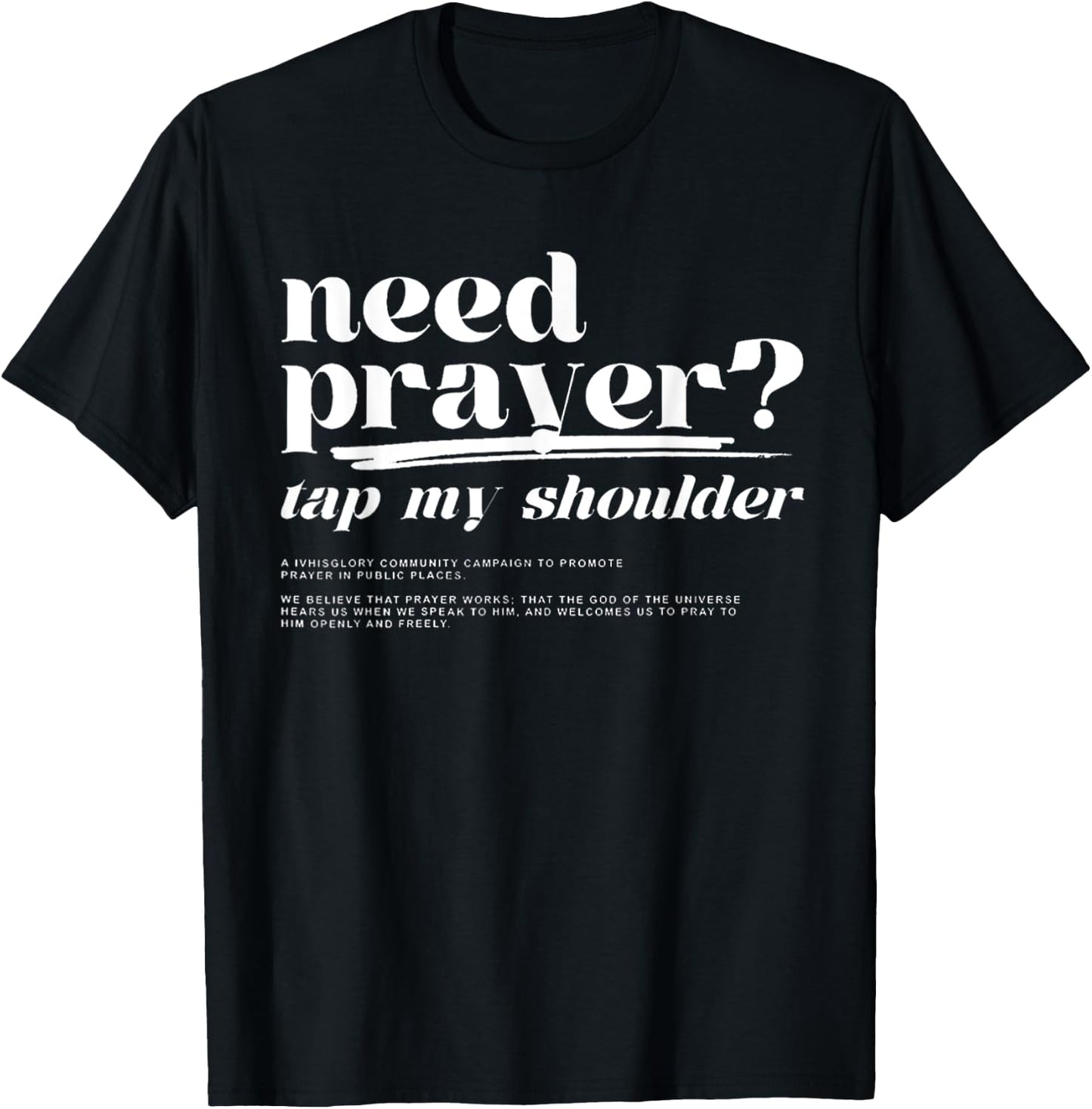 Funny Need Prayer Tap My Shoulder Christian Washed T-Shirt - T-Shirt | Black