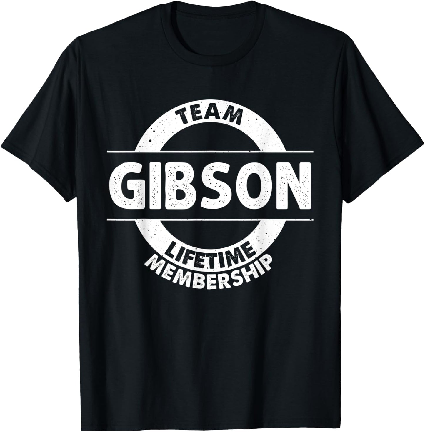 GIBSON Gift Funny Surname Family Tree Birthday Reunion Idea T-Shirt - T-Shirt | Black