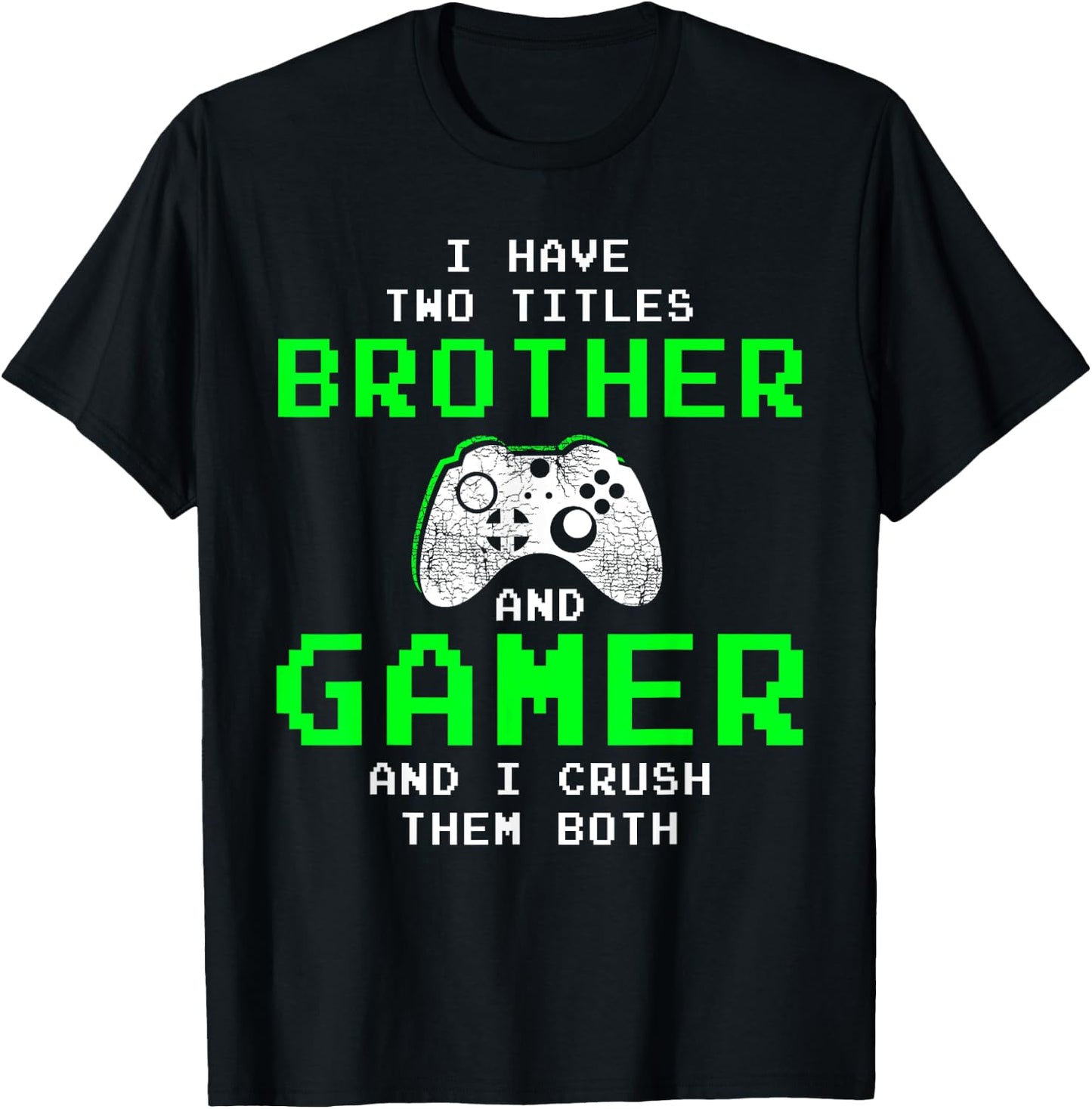 Funny Gaming Brothers - Gamer Gifts for Teen Boys Short Sleeve T-Shirt - T-Shirt | Black