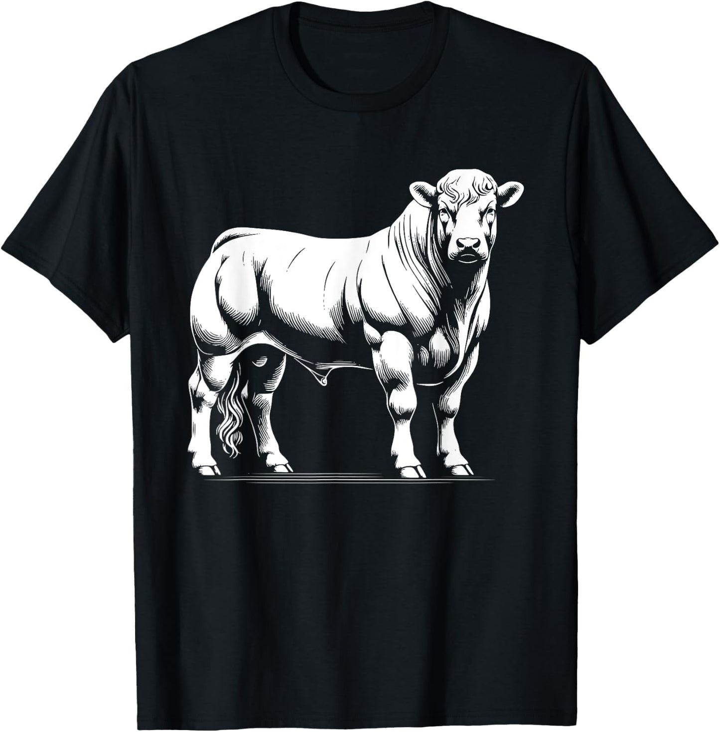 Éleveur de vaches - Monochromatique Charolais T-Shirt - T-Shirt | Black