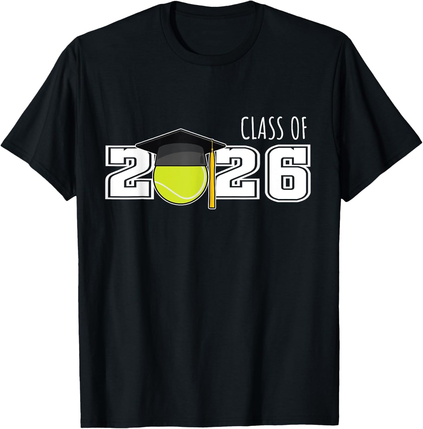 Class of 2026 Tennis Senior Shirt | Senior 2026 Tennis T-Shirt - T-Shirt | Black