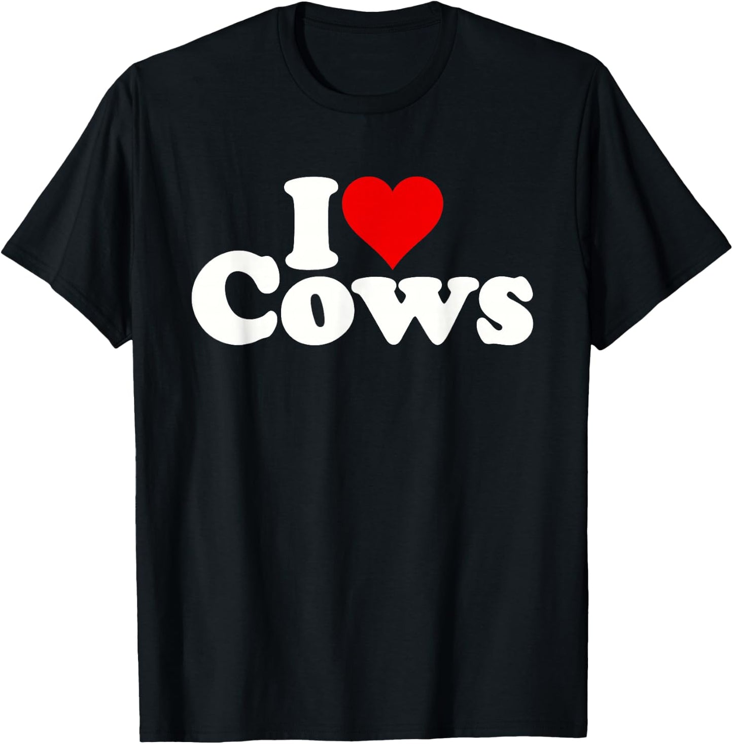 I Love Heart Cows T-Shirt - T-Shirt | Black