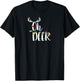 Oh Deer T Shirt Cute Christmas Lights Antlers Holiday T-Shirt - T-Shirt | Black