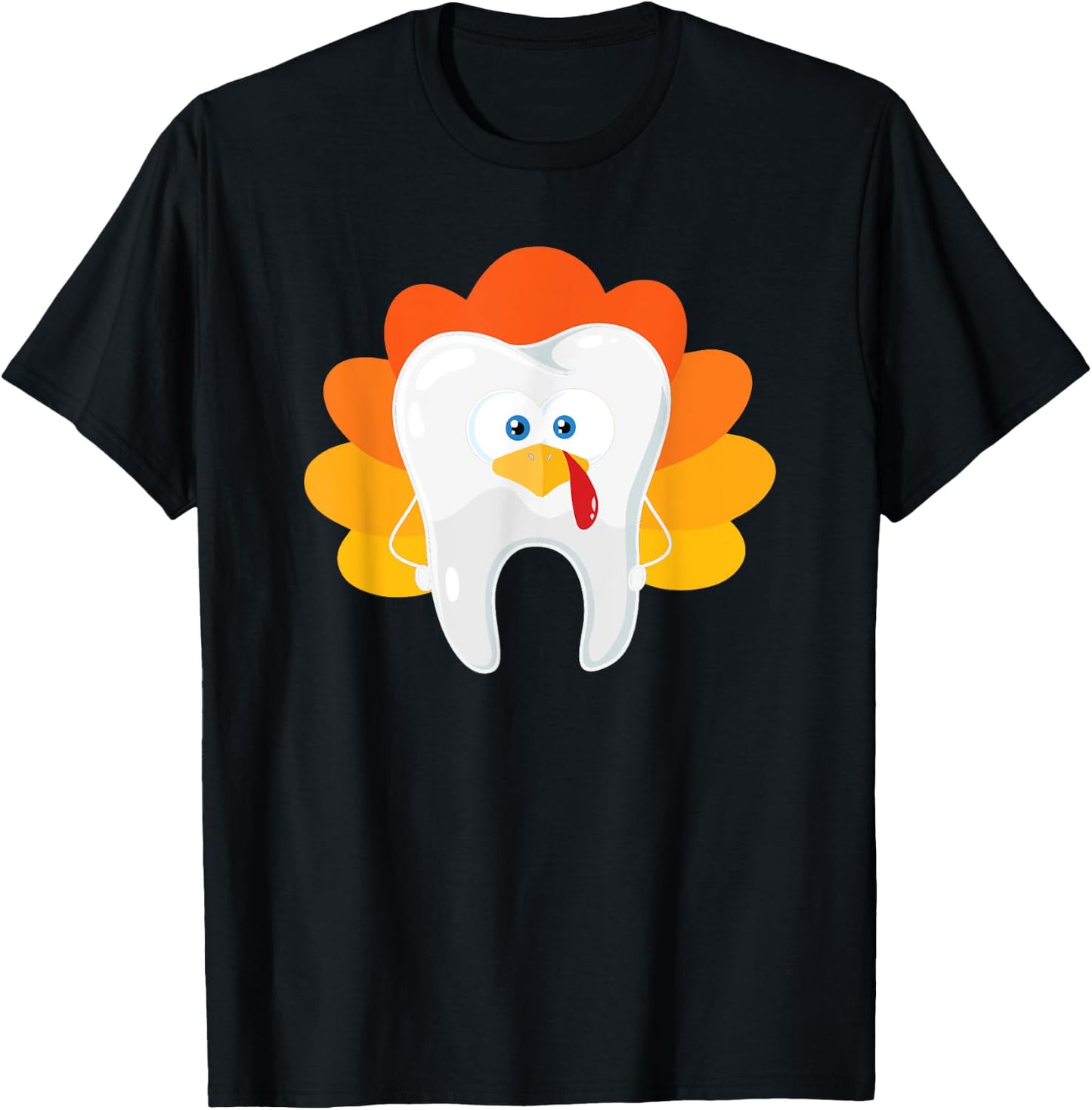 Thanksgiving Tooth Dental Hygiene Dentist T-Shirt - T-Shirt | Black