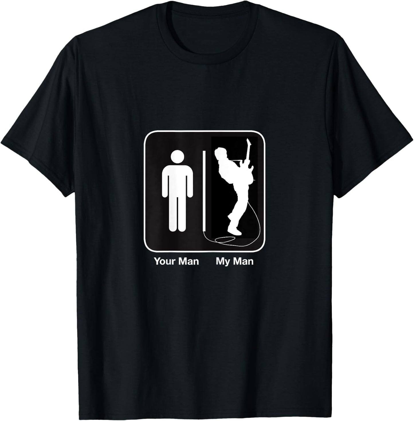 Your Boyfriend My Boyfriend Rockstar Guitar T-Shirt - T-Shirt | Black