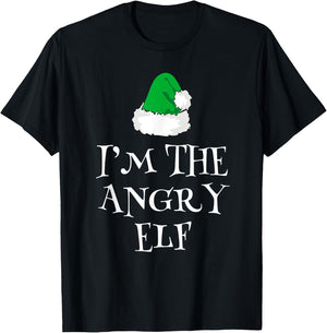 I'm The Angry Elf Christmas Funny Pajama T-Shirt - T-Shirt | Black