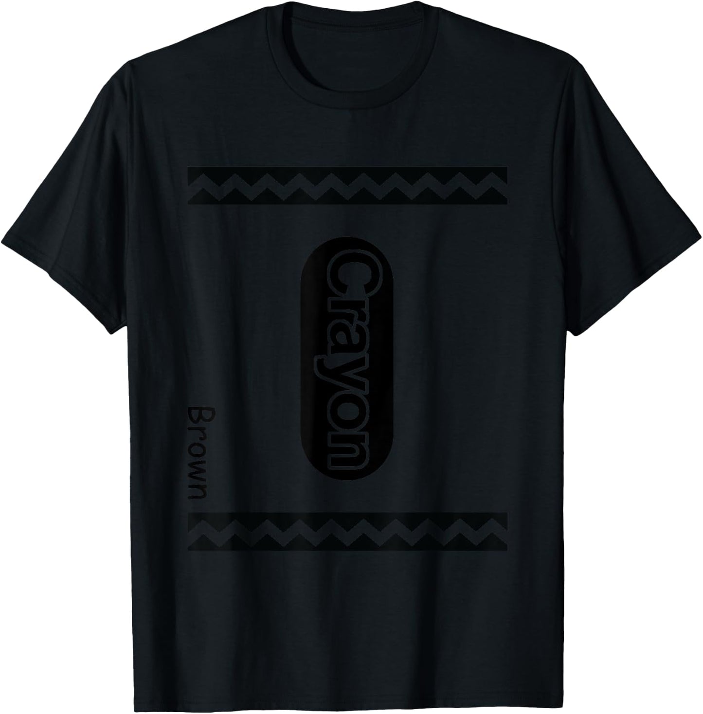 Halloween Costumes Brown Crayon T-Shirt - T-Shirt | Black