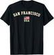 Vintage San Francisco USA Flag Souvenir Retro T-Shirt - T-Shirt | Black