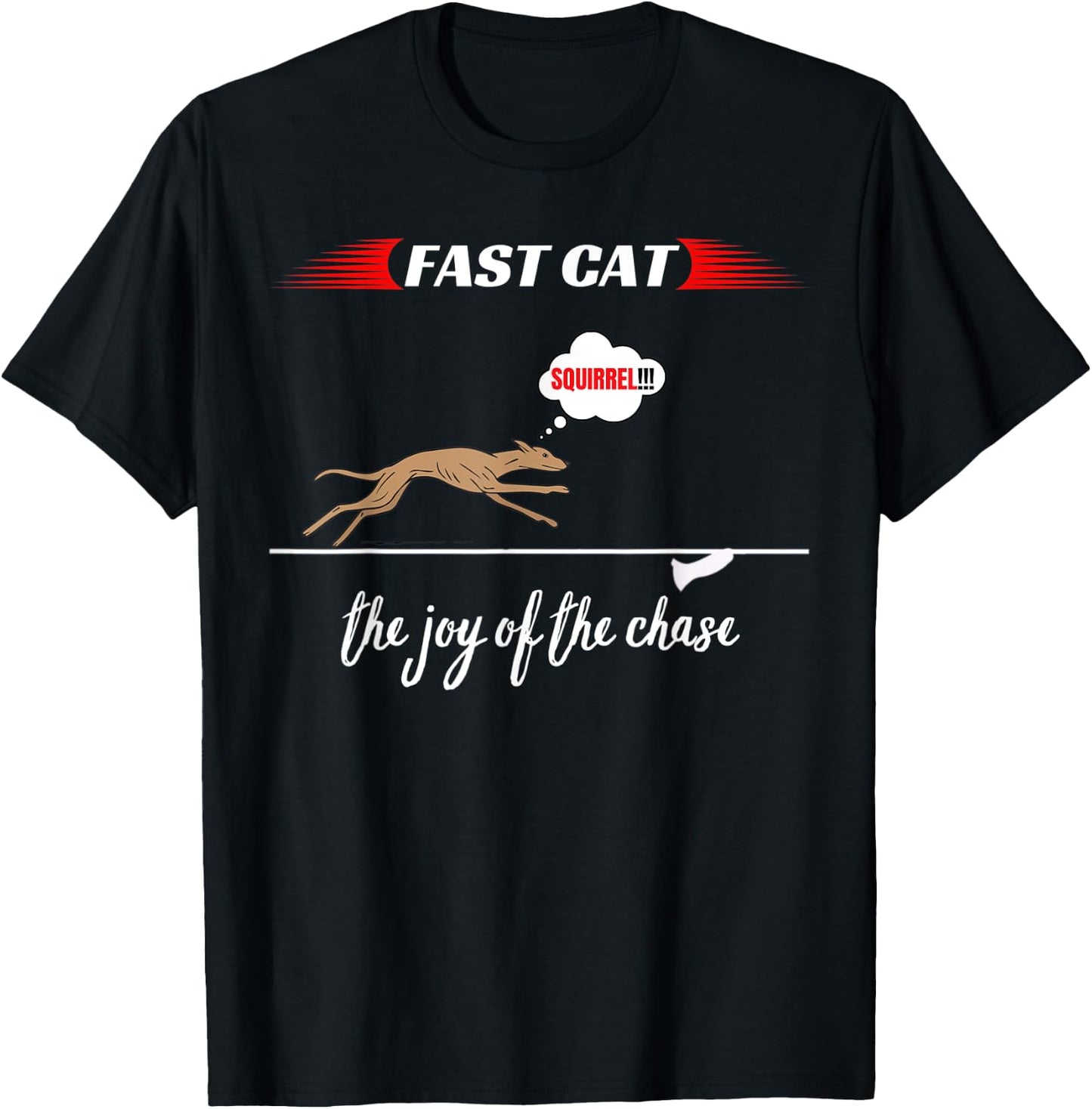 Funny Vintage Fast Cat Dog Sport Women Kids T-Shirt - T-Shirt | Black