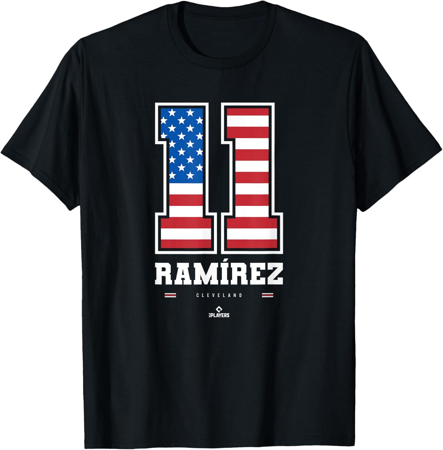 Jose Ramirez - US Flag Number T-Shirt - T-Shirt | Black