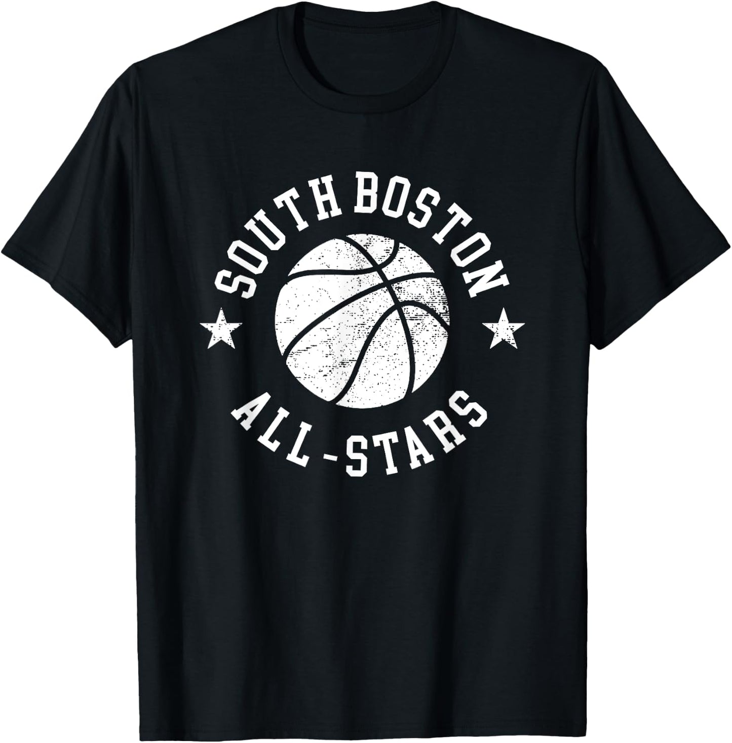 South Boston Vintage All-Stars Retro 80s Basketball T-Shirt - T-Shirt | Black