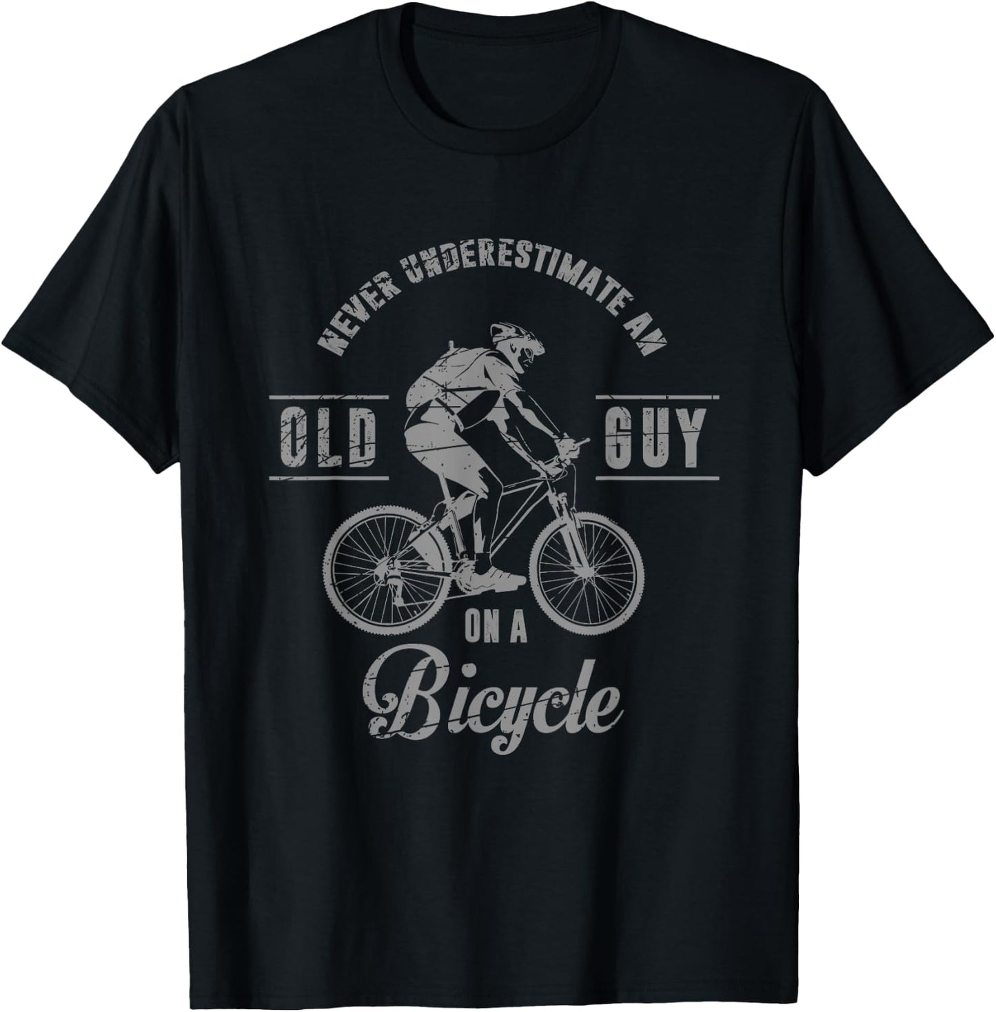 Retired Mountain Bike Biking Cycling MTB Bicycle T-Shirt - T-Shirt | Black
