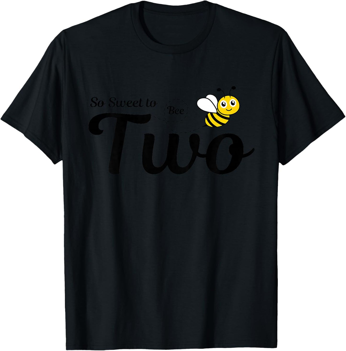 Kids So Sweet To Bee Two 2nd Birthday Party 2 Year old kid T-Shirt - T-Shirt | Black