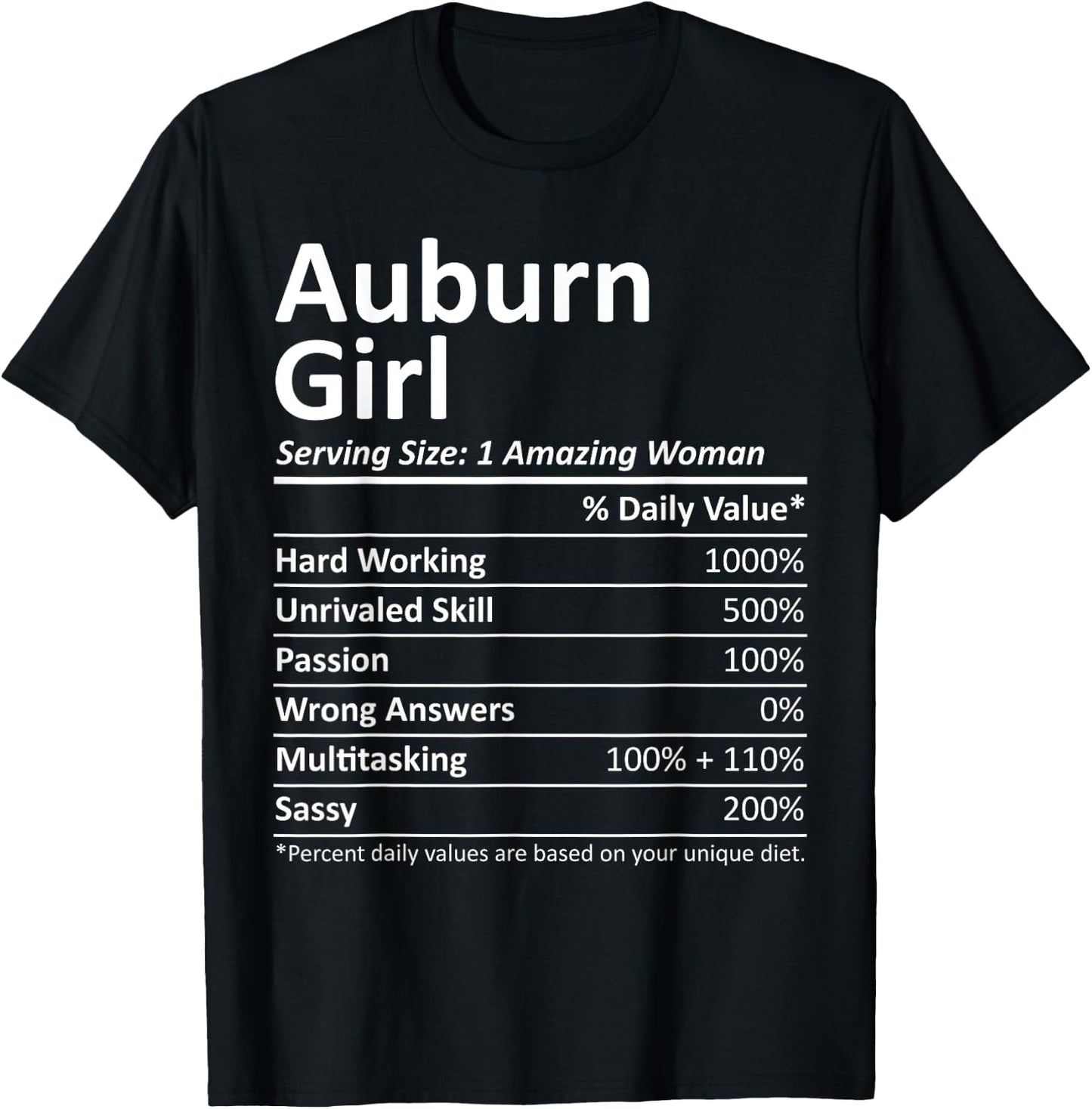AUBURN GIRL AL ALABAMA Funny City Home Roots USA Gift T-Shirt - T-Shirt | Black