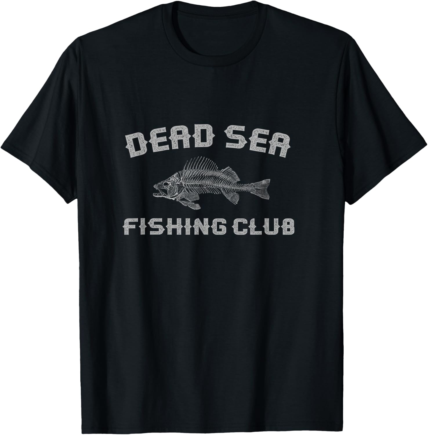 Dead Sea Fishing Club Israel earth Lowest Place Sea Salt T-Shirt - T-Shirt | Black