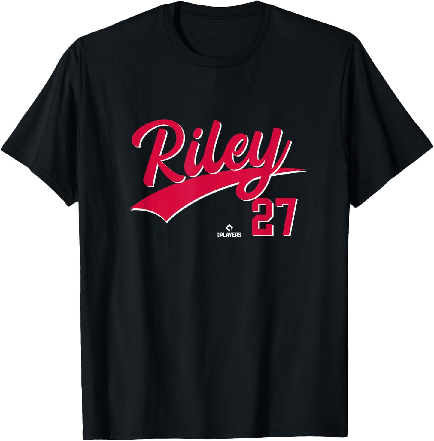 Austin Riley 27 Atlanta Baseball Player MLBPA Baseball Fan T-Shirt - T-Shirt | Black
