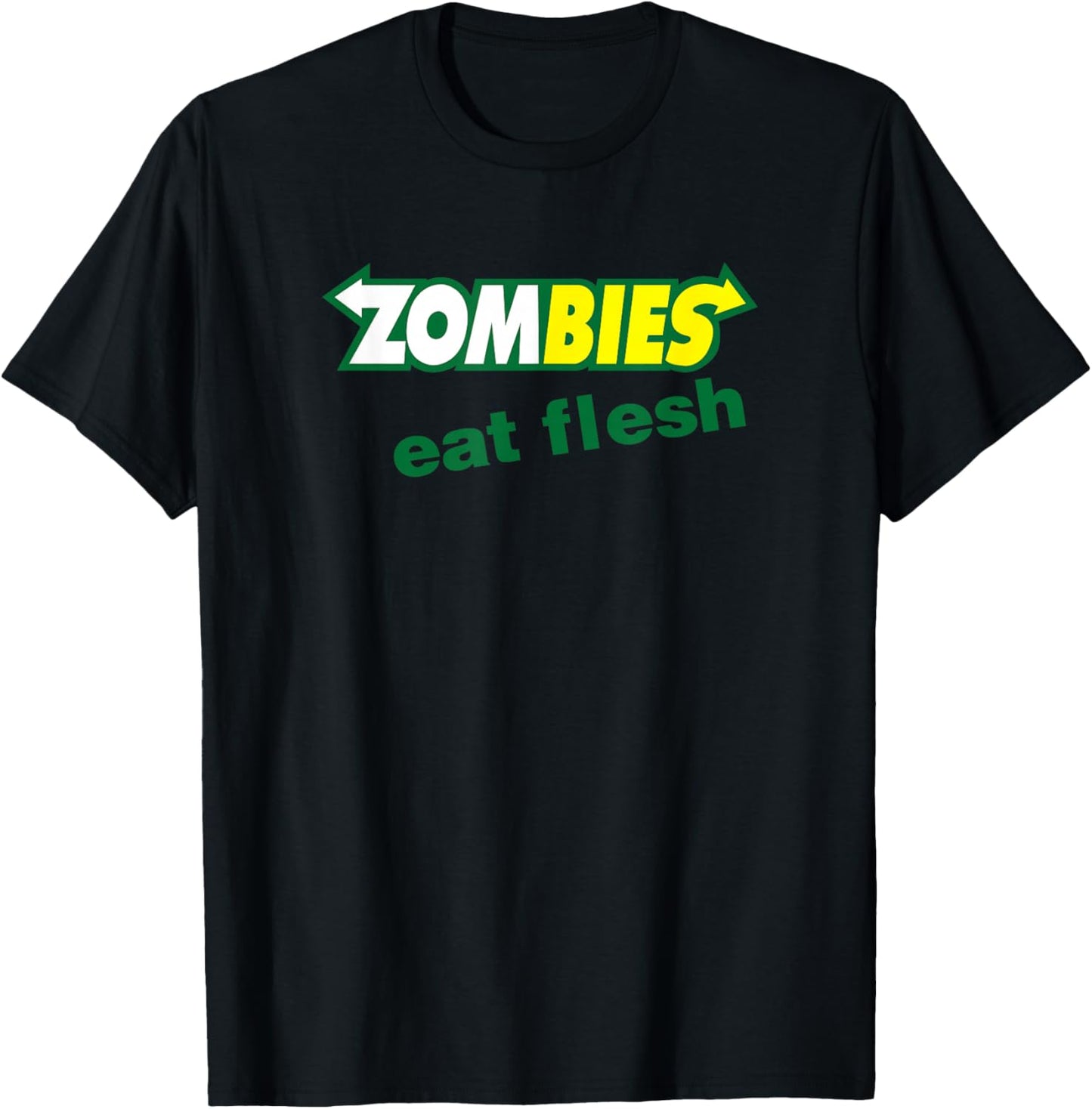Funny Zombies Eat Flesh Scary Food Halloween Costume T Shirt T-Shirt - T-Shirt | Black