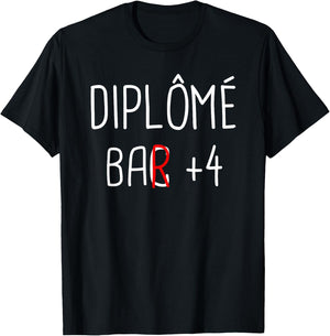 Graduate Bar + 4 T-Shirt - T-Shirt | Black