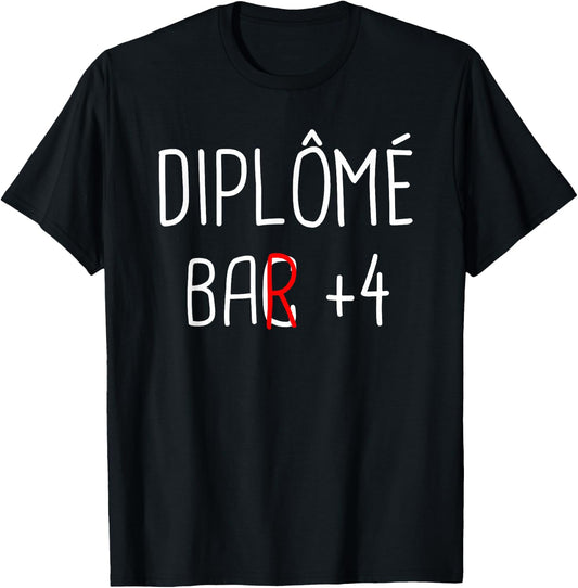 Graduate Bar + 4 T-Shirt - T-Shirt | Black