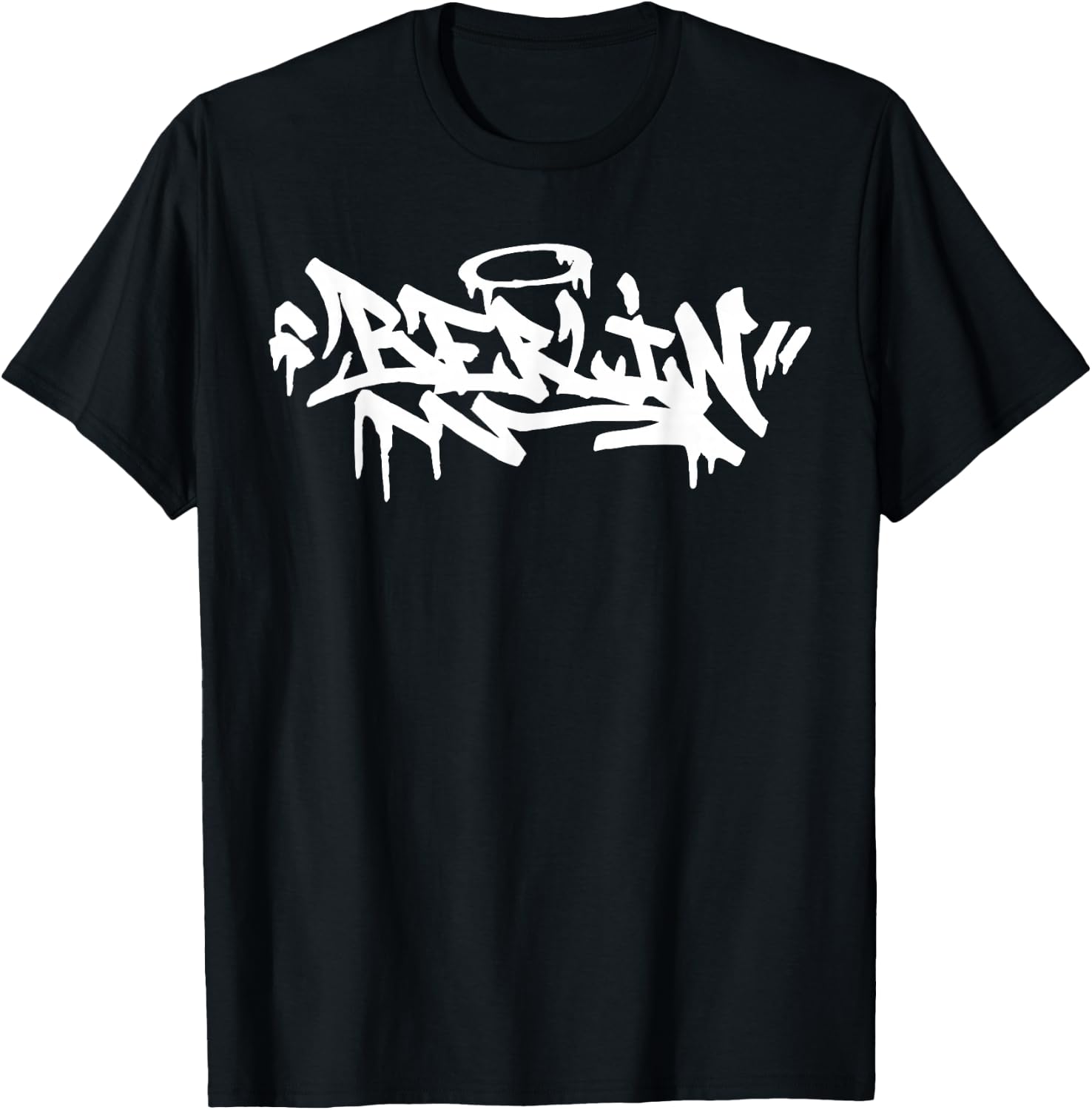 Berlin City Graffiti Street Art Hand Style Germany Hip Hop , black T-Shirt - T-Shirt | Black