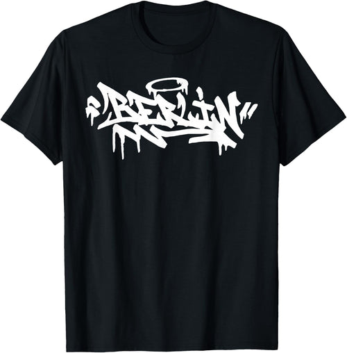 Berlin City Graffiti Street Art Hand Style Germany Hip Hop , black