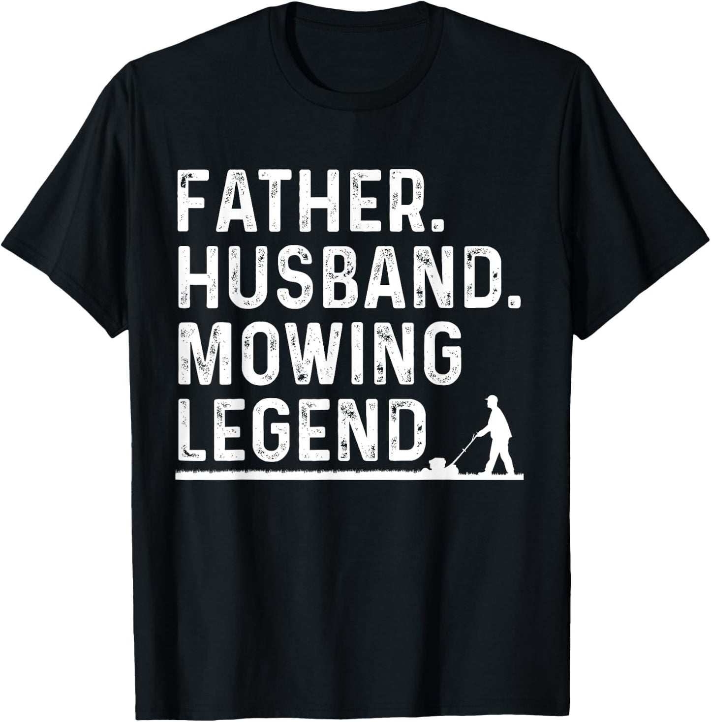 Cool Lawn Mowing Father Lawn Care Gardening Husband T-Shirt - T-Shirt | Black