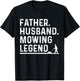 Cool Lawn Mowing Father Lawn Care Gardening Husband T-Shirt - T-Shirt | Black