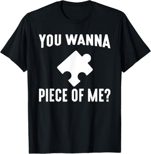 Jigsaw Puzzle Master Puzzle King Queen You Wanna Piece of Me T-Shirt - T-Shirt | Black