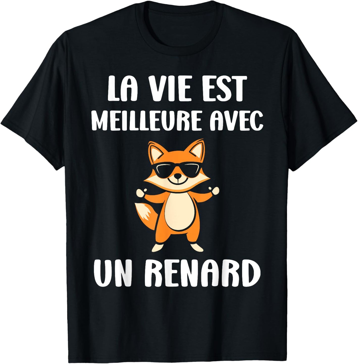 Little Cute Foxes Life Is Better With A Fox T-Shirt - T-Shirt | Black