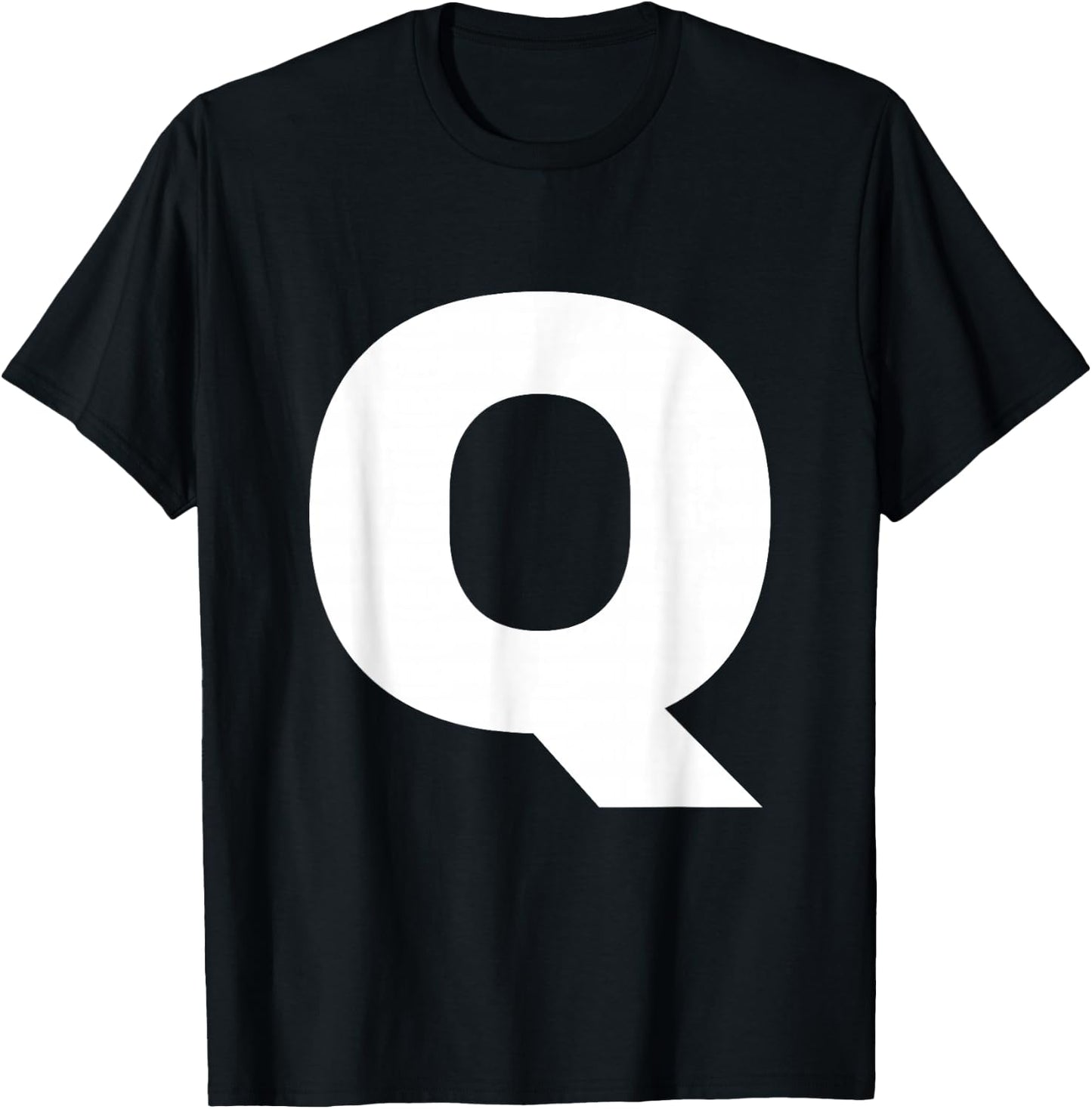 Bold Letter Q - Alphabet Characters Big Font Capital Letters T-Shirt - T-Shirt | Black