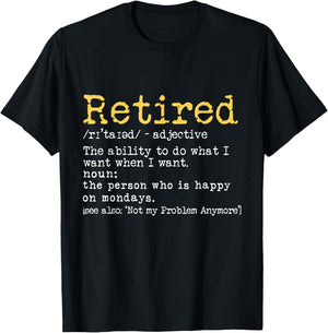 Retired Definition Retirement Definition Men T-Shirt - T-Shirt | Black